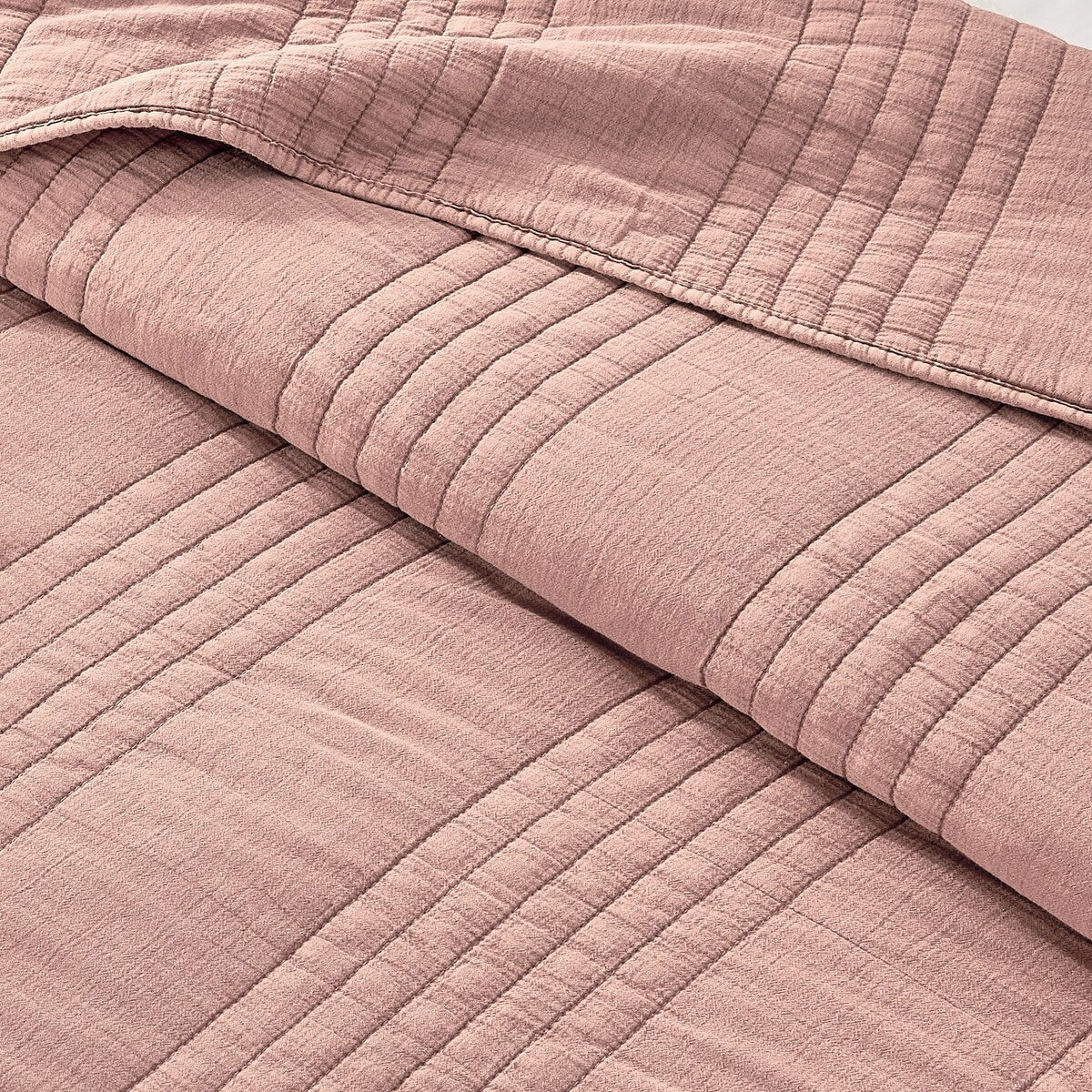 Stonewash Classic Cotton Quilt & Coverlet Set