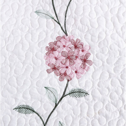 Carnation Embroidered Bedspread