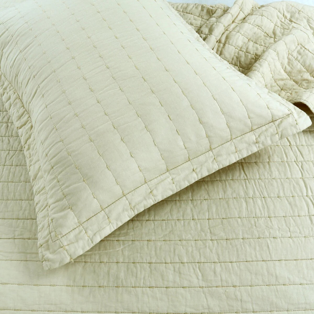 MarCielo 3PCS 100% Cotton Oversized Bedspread Set Coverlet Quilt Set Stitching