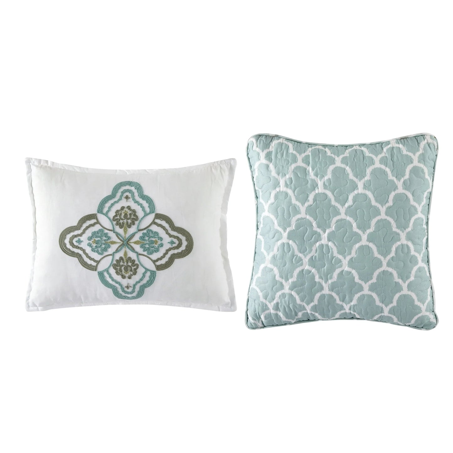 Ikat Blue 5-piece Coverlet Set