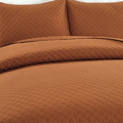Copper Grove Balm Diamond Oversized Cotton 3-piece Quilt Set
