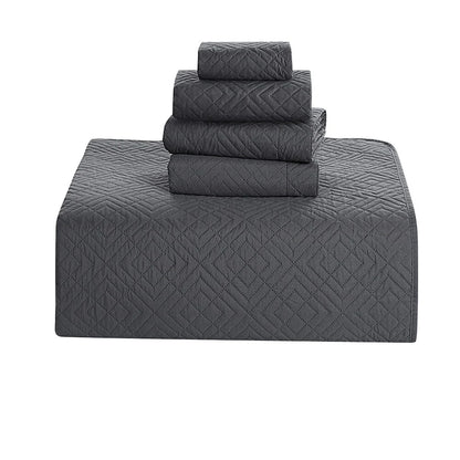 Clara Clark Bedspread Quilt Set - Embossed Pinsonic Lightweight Coverlet Set
