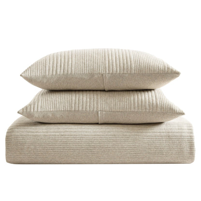 Brielle Home Atlas Jersey Channel Stitch Quilt Set