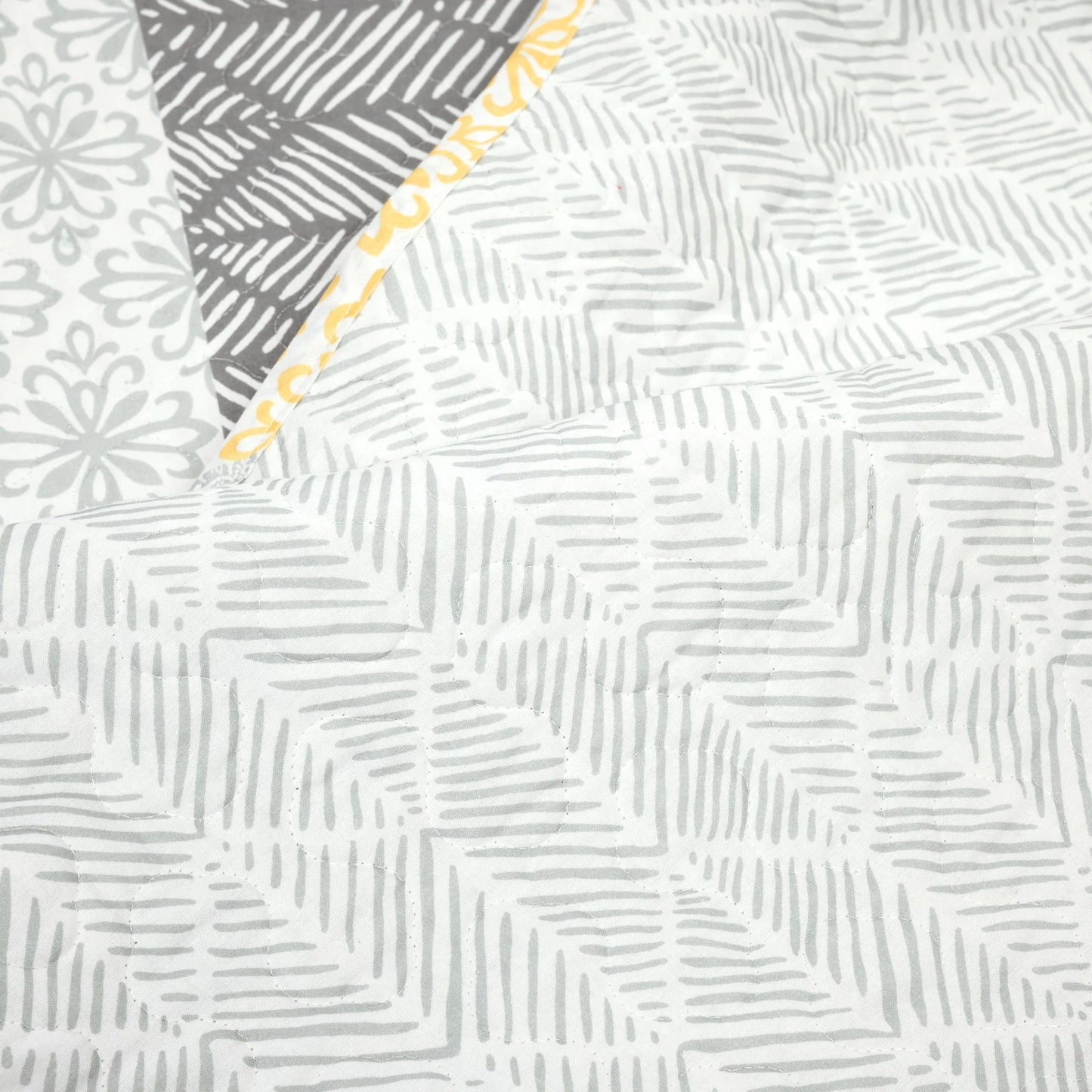 The Curated Nomad La Boheme 3-piece Striped Patterned Quilt Set