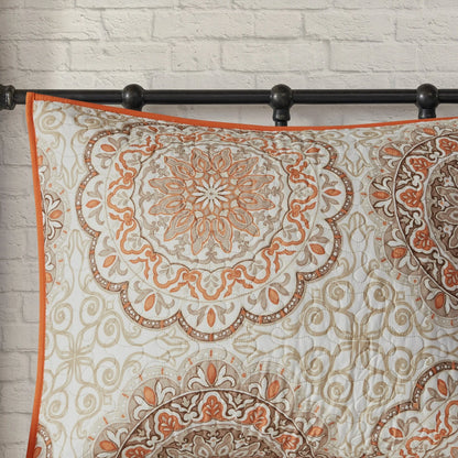 Madison Park Curtner 6 Piece Reversible Quilt Set with Throw Pillows