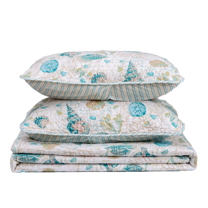 Linery & Co. Coastal Microfiber Quilt Set With Shams.