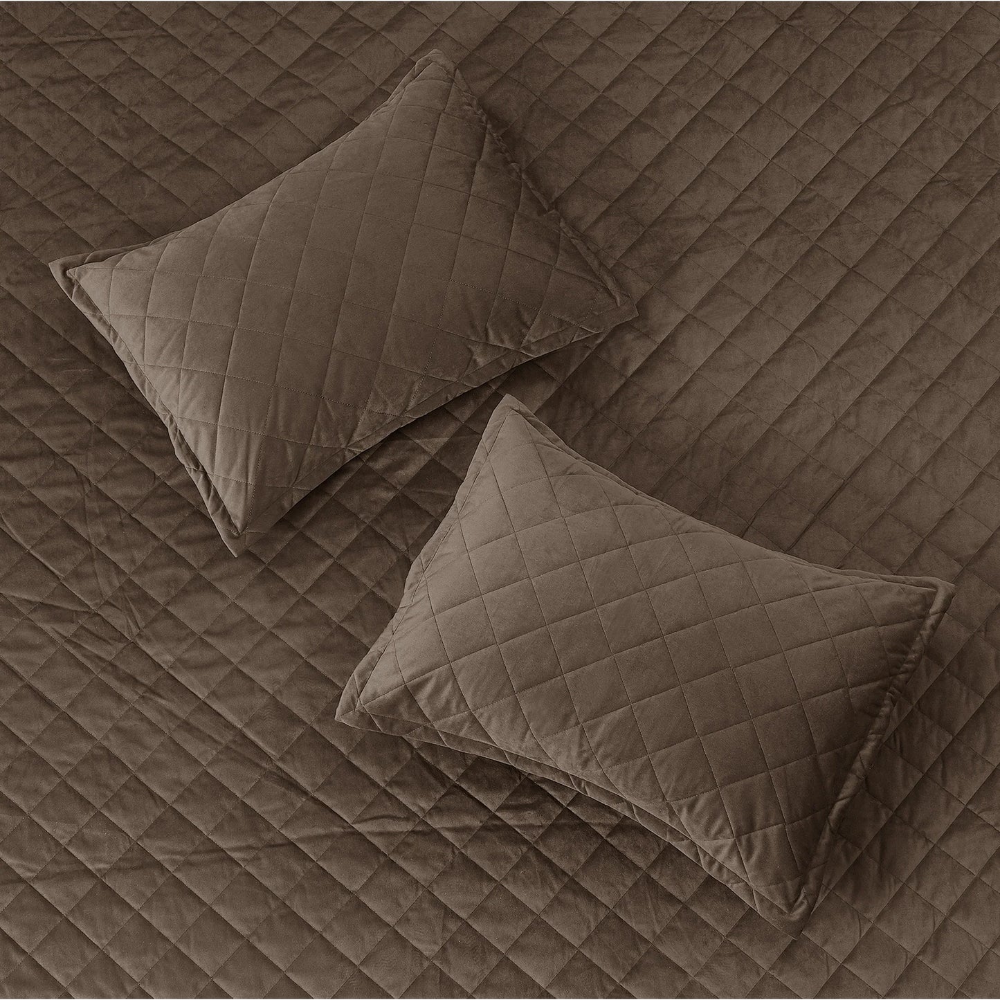 Serenta Velvet Quilts 5 Piece Ultra Soft Floor Touching Bedspread Set