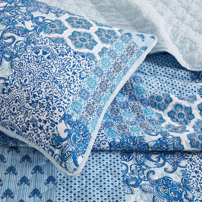 3-Piece Reversible Ultra Lighweight Coverlet Premium Microfiber Bedspread Quilt Set