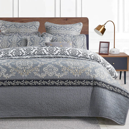 Serenta Mystic Printed Reversible 7-piece Bedspread Coverlet Set