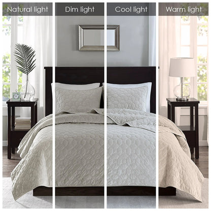 Madison Park Emery 3 Piece Velvet Quilt Set