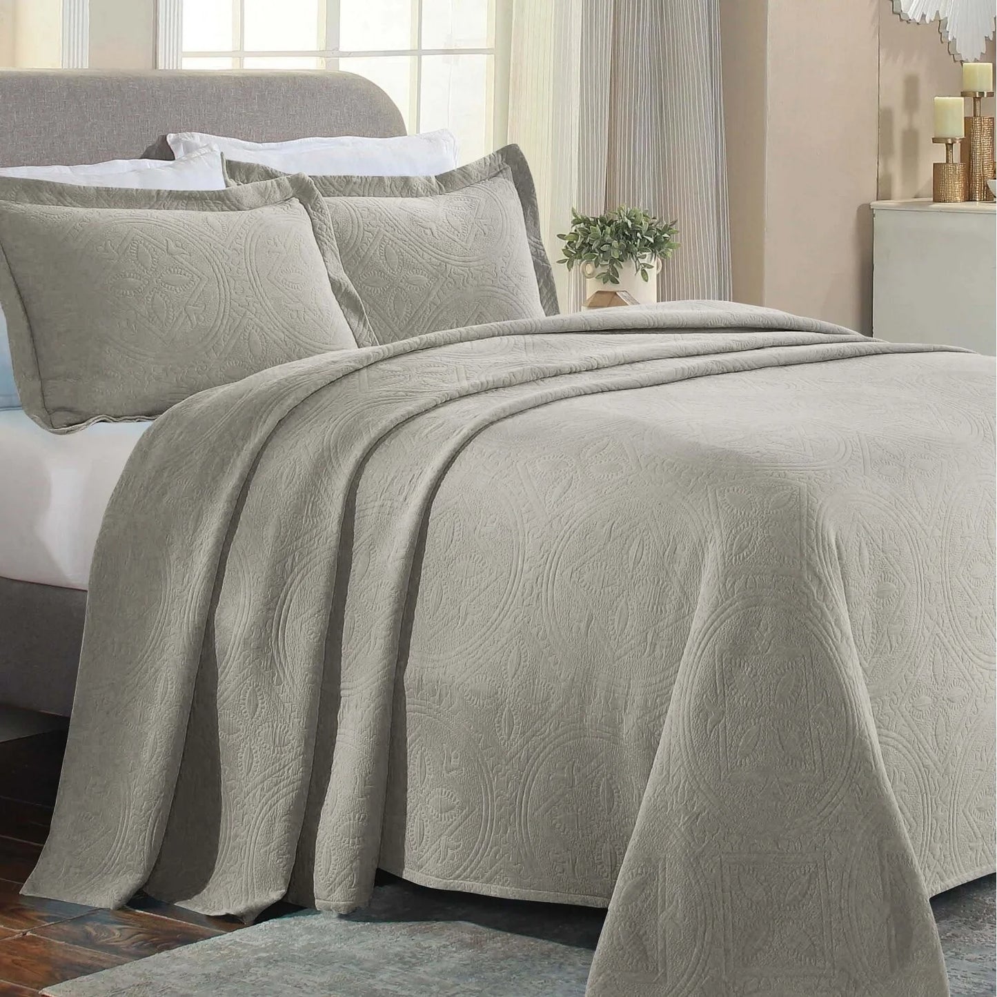 Superior Celtic Circle Cotton Decorative Bedspread Set
