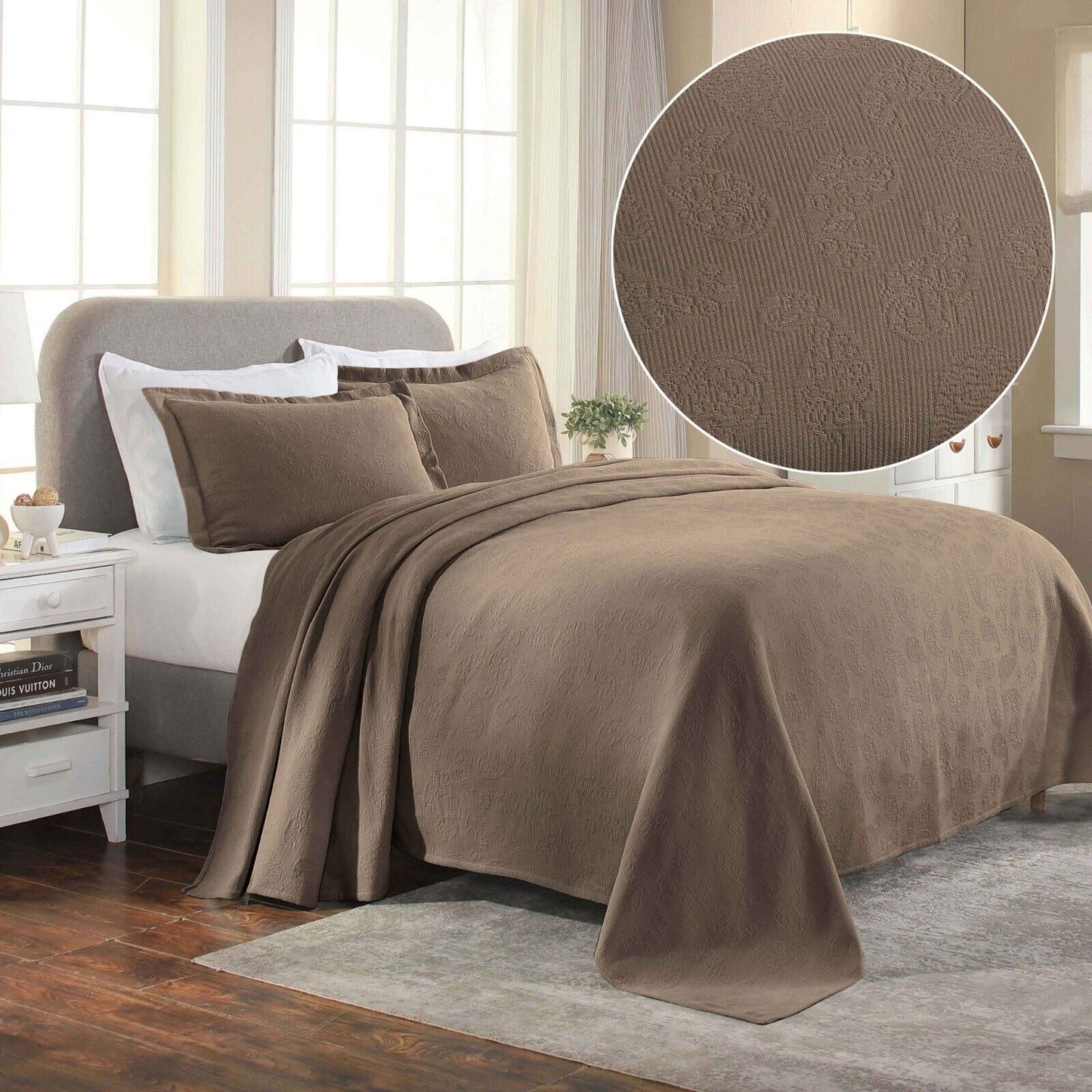 Superior Paisley Cotton Decorative Bedspread Set