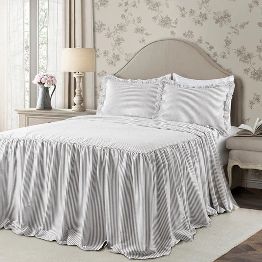 The Gray Barn Lazy Acres Ticking Stripe Bedspread Set