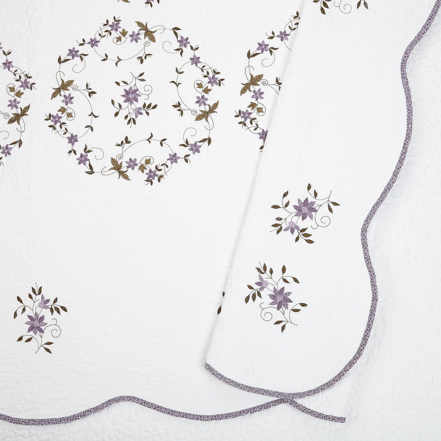Modern Heirloom Gwen Floral Embroidered Quilt Set