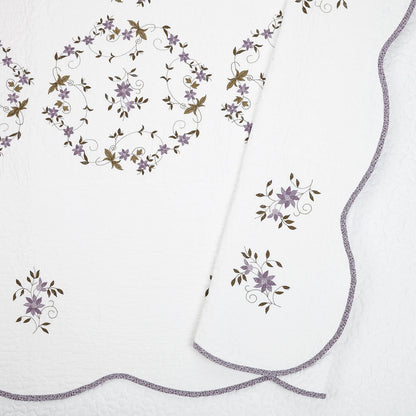 Modern Heirloom Gwen Floral Embroidered Quilt Set