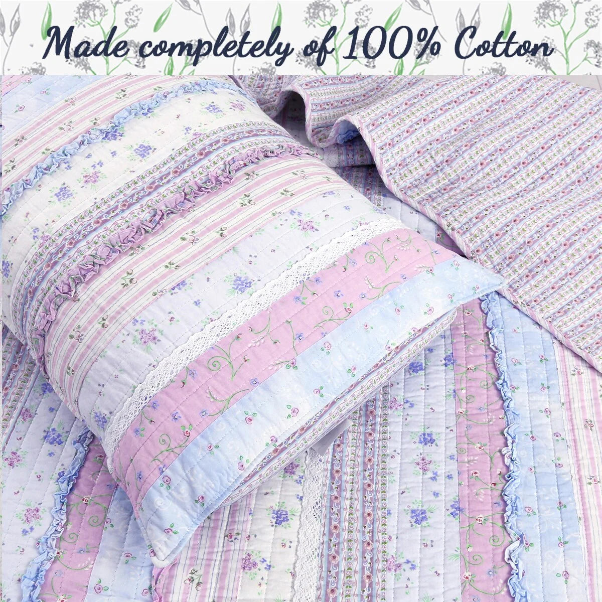 Porch & Den Gwinnett Chic Lace Quilt Bedding Set