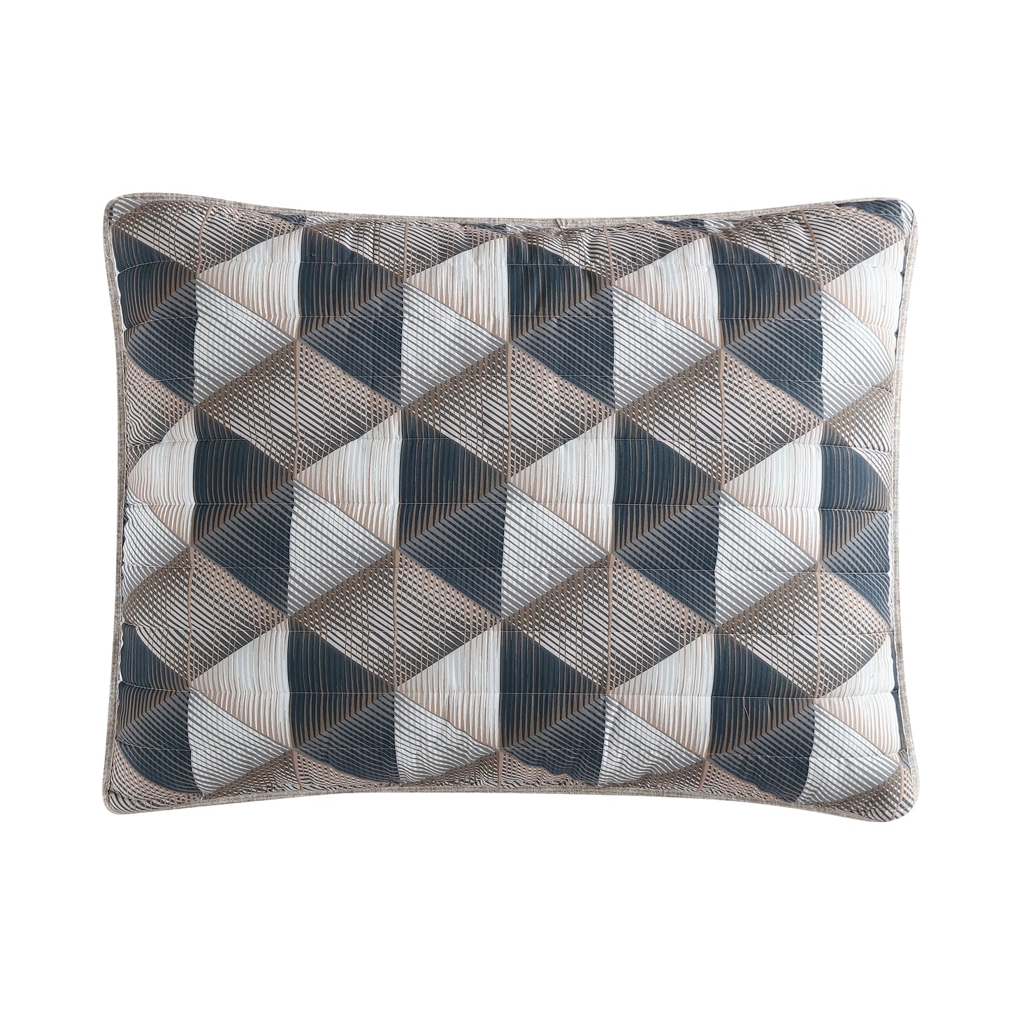 Kenneth Cole New York Gridwork - Brown Quilt & Sham Set