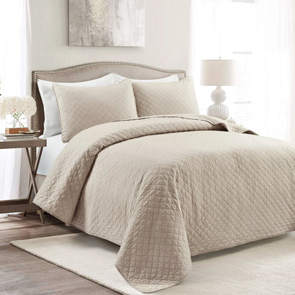 Copper Grove Balm Diamond Oversized Cotton 3-piece Quilt Set