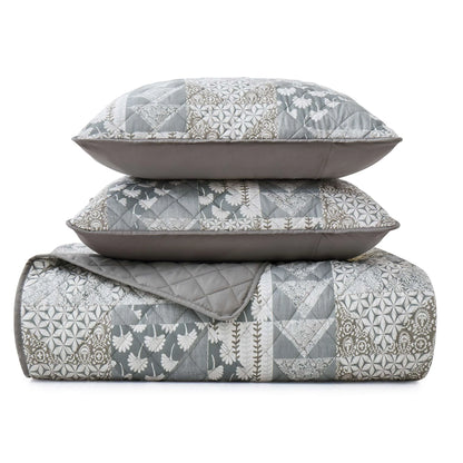 3-Piece Reversible Ultra Lighweight Coverlet Premium Microfiber Bedspread Quilt Set