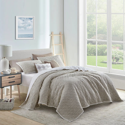 Wonderful 5 Piece Striped Coverlet Set