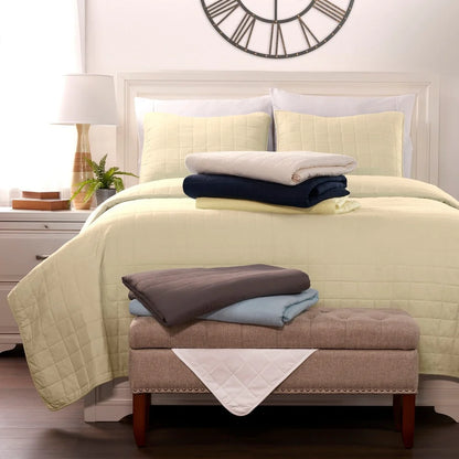 Luxury Ultra Soft Square Quilted Coverlet Set