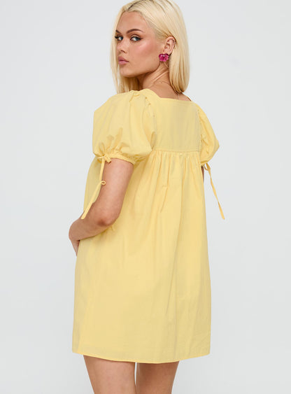 Lilibet Mini Dress Lemon