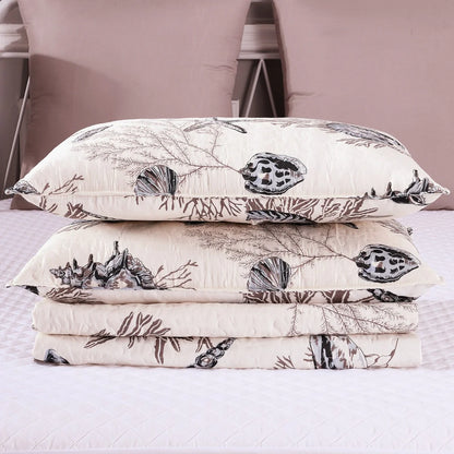 3 Piece Retro Printed Reversible Quilt Set