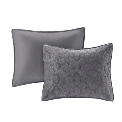 Madison Park Emery 3 Piece Velvet Quilt Set
