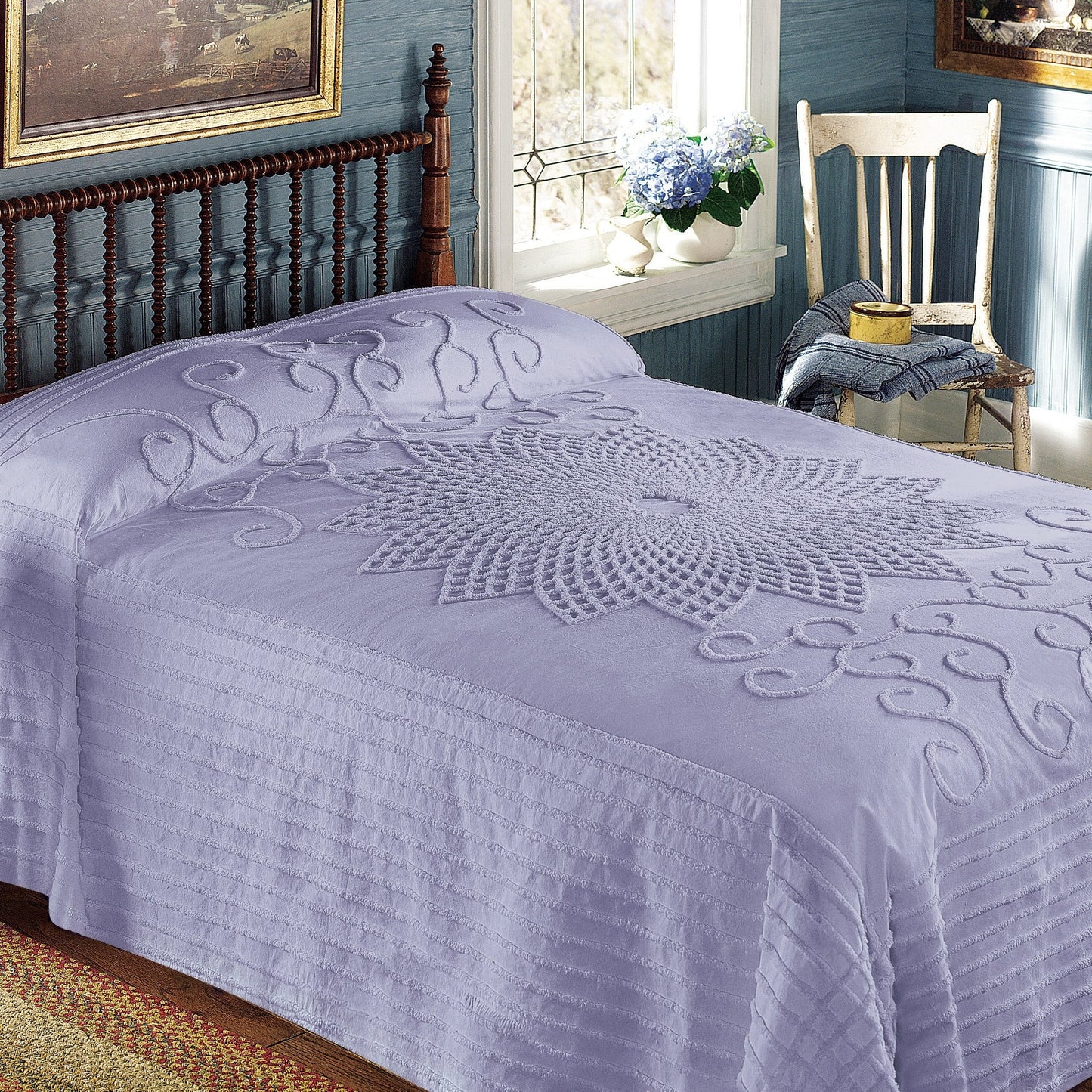Starburst Vintage Country Chenille Bedspread
