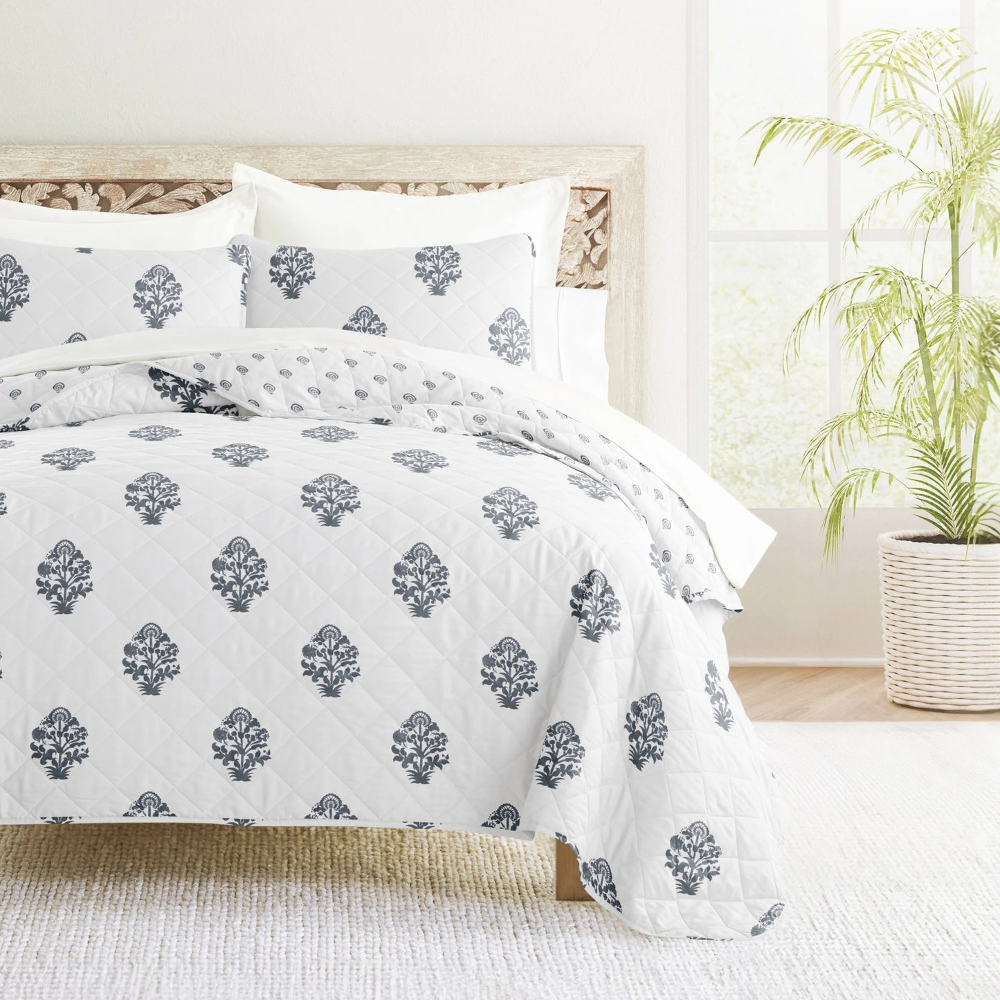 Becky Cameron All Season 3 Piece Striped Reversible Quilt Set