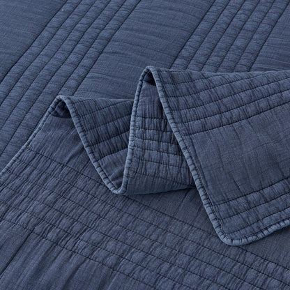 Stonewash Classic Cotton Quilt & Coverlet Set