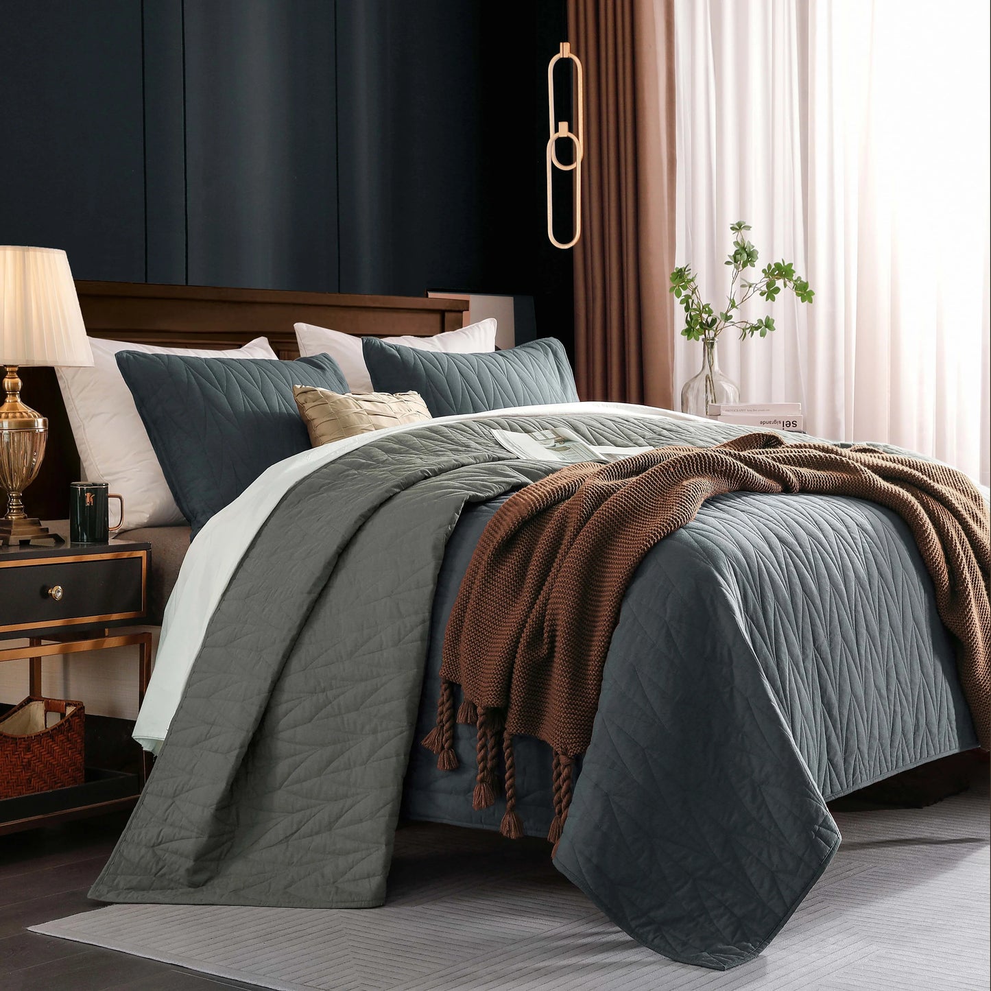 Wonderful Cotton Quilt Set 3 Piece Reversible