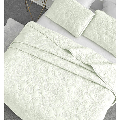 Sophia & William 2/3 Pieces Quilt Set, Reversible Microfiber Bedding Bedspread Coverlet Set