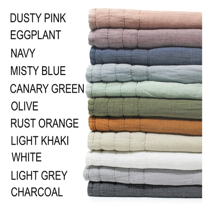 Stonewash Classic Cotton Quilt & Coverlet Set