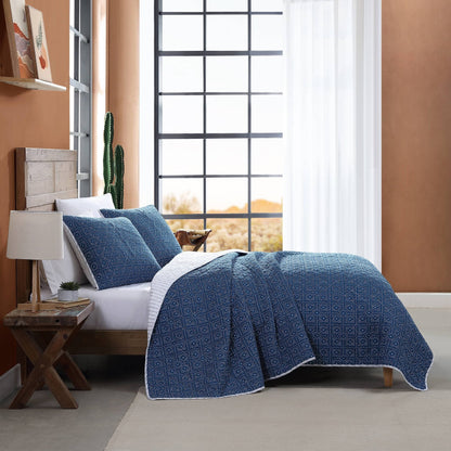 Wrangler Hamilton Blue Cotton Quilt Set