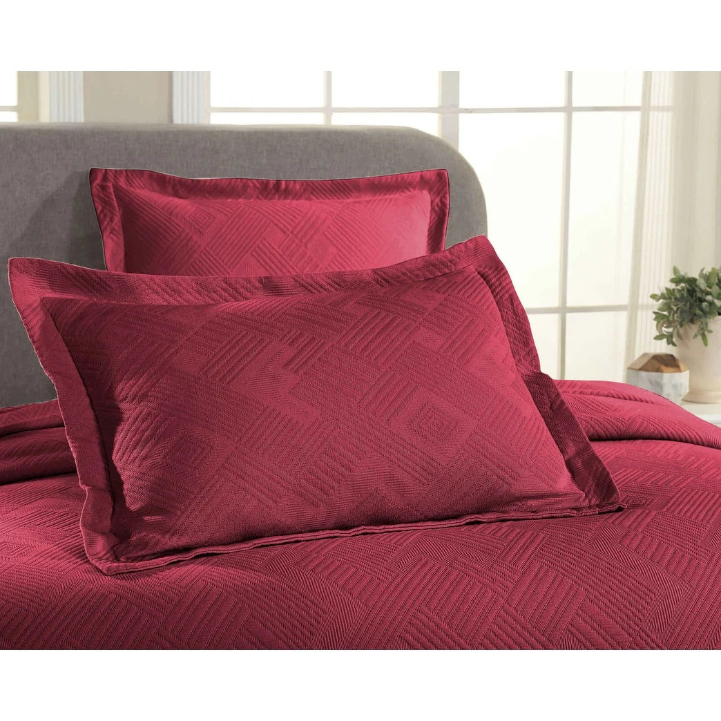 Superior Geometric Fret Cotton Decorative Bedspread Set