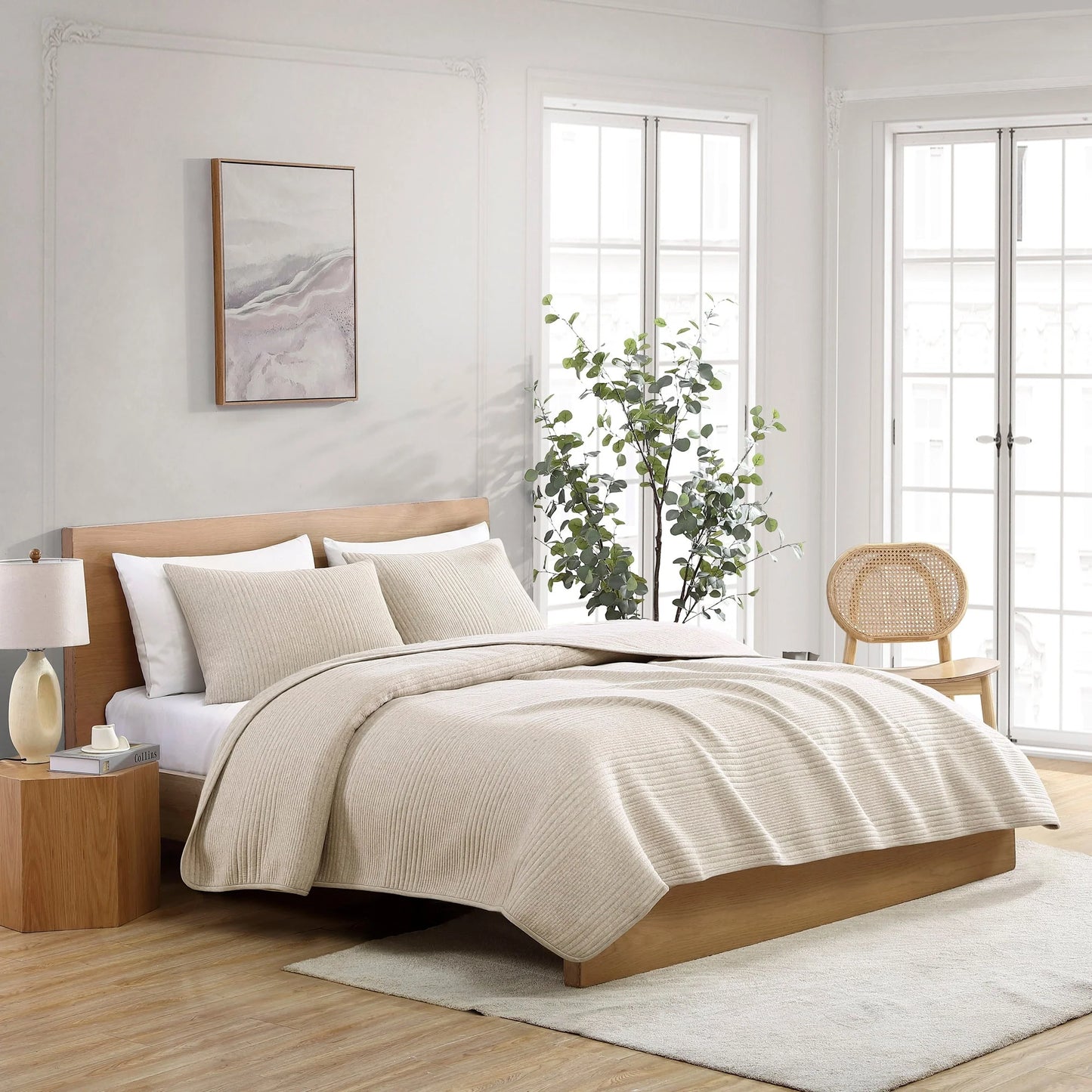 Brielle Home Atlas Jersey Channel Stitch Quilt Set