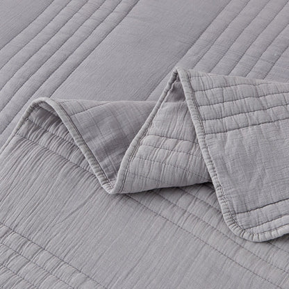 Stonewash Classic Cotton Quilt & Coverlet Set