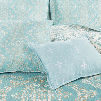 Serenta Mystic Printed Reversible 7-piece Bedspread Coverlet Set