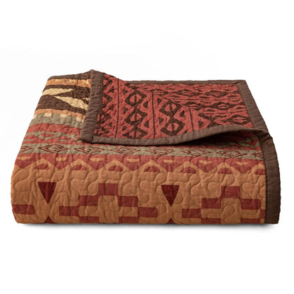 Paseo Road Broken Arrow Western Bedding Tribal Aztec 3 Piece Reversible Quilt Set