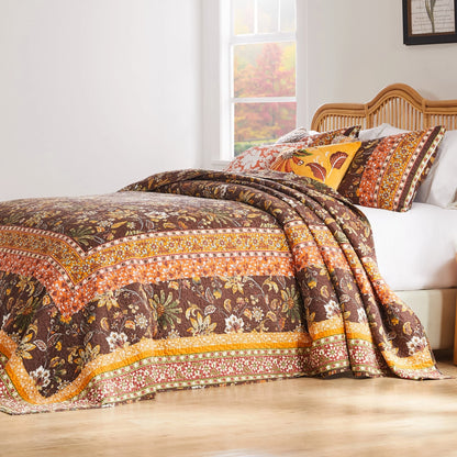 Barefoot Bungalow Audrey Cotton-Rich Reversible Quilted Bedding Set