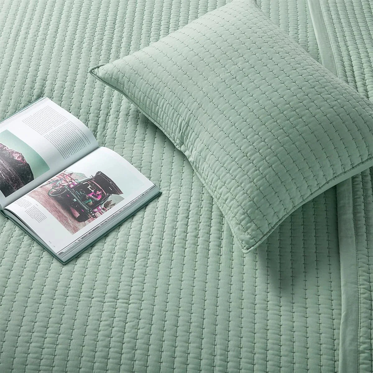 KASENTEX Quilt Set Soft Bedspread - Light Weight, Stone Washed, Down Alternative Fill, Machine Washable