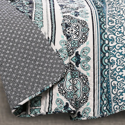 The Curated Nomad La Boheme Boho Stripe 3-piece Quilt Set