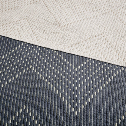 INK+IVY Pomona 3 Piece Embroidered Cotton Quilt Set