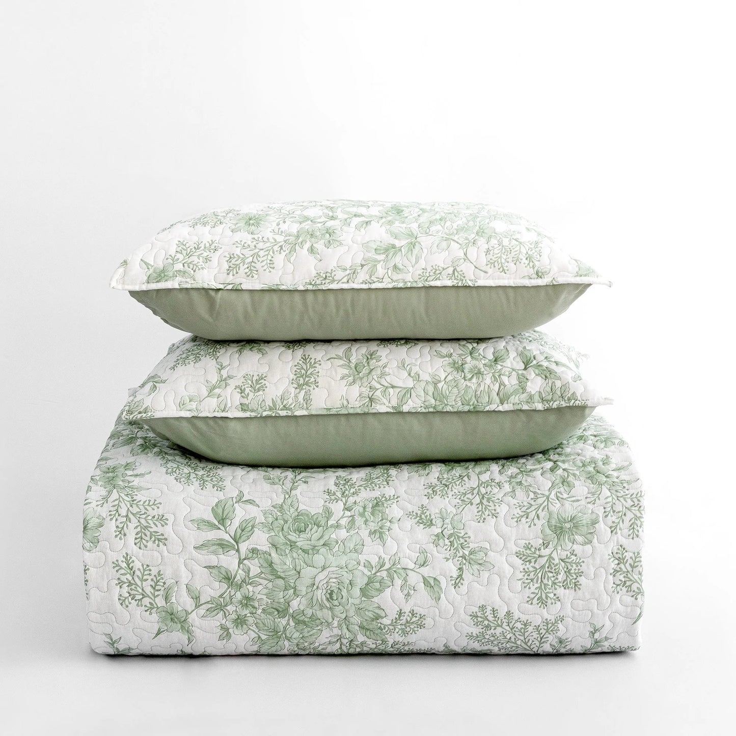 Wonderful Floral Quilt Set 3 Piece Cotton