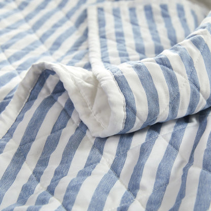 Wonderful 5 Piece Striped Coverlet Set