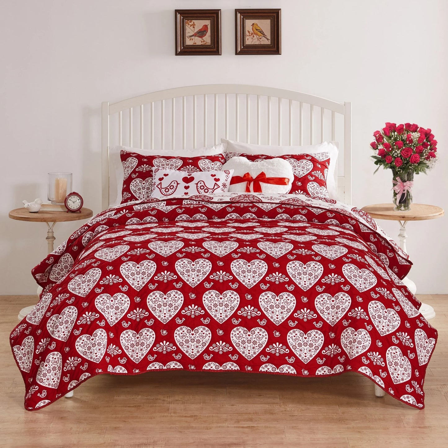 Greenland Home Novelty Holiday Reversible Matelassé Coverlet Set
