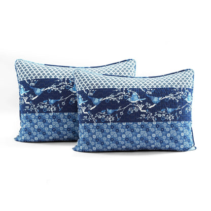 The Curated Nomad La Boheme Floral Cottage 3-piece Striped Quilt Set