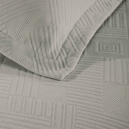 Superior Geometric Fret Cotton Decorative Bedspread Set