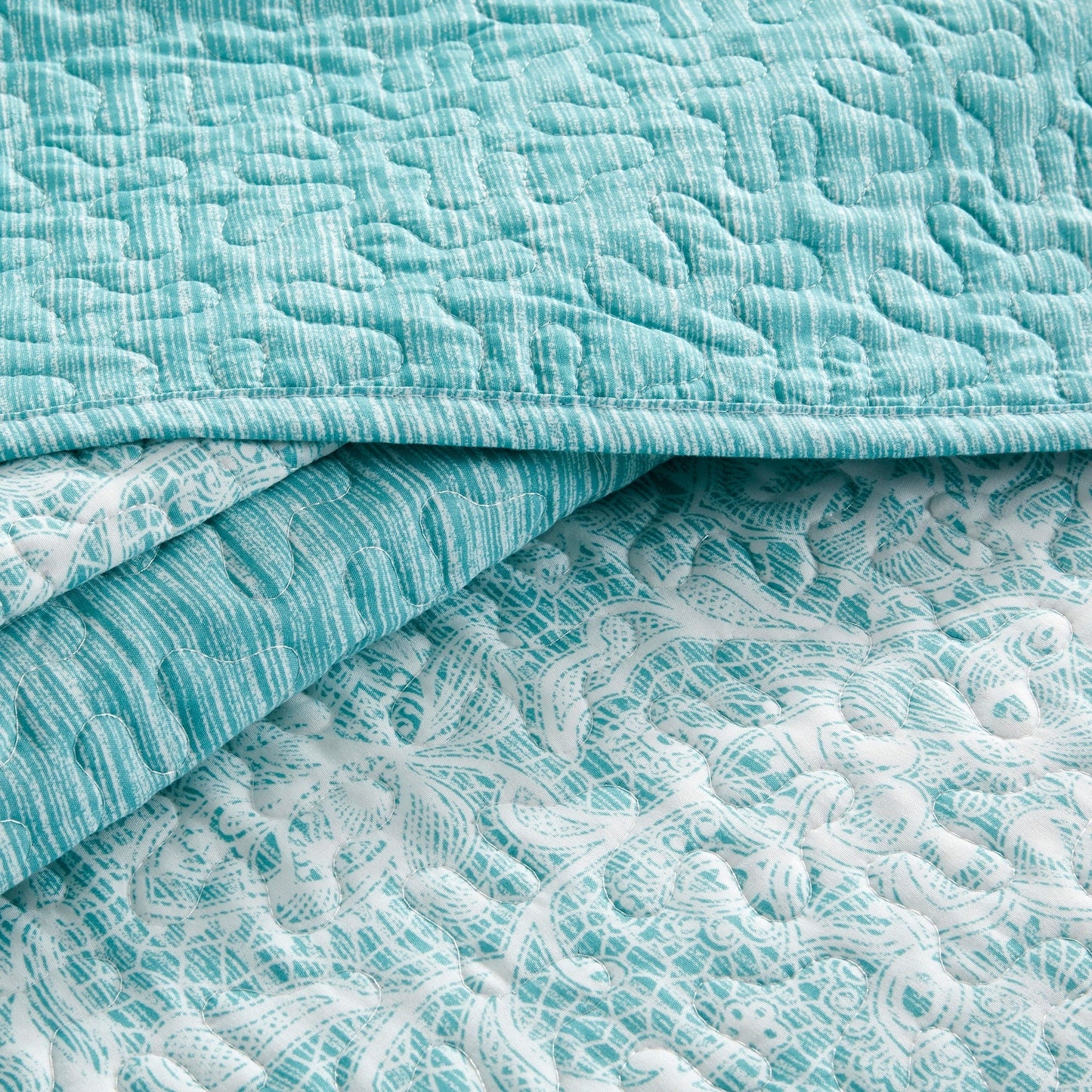 Serenta Emma 5 Piece Printed Quilt Bedspread Coverlet Set